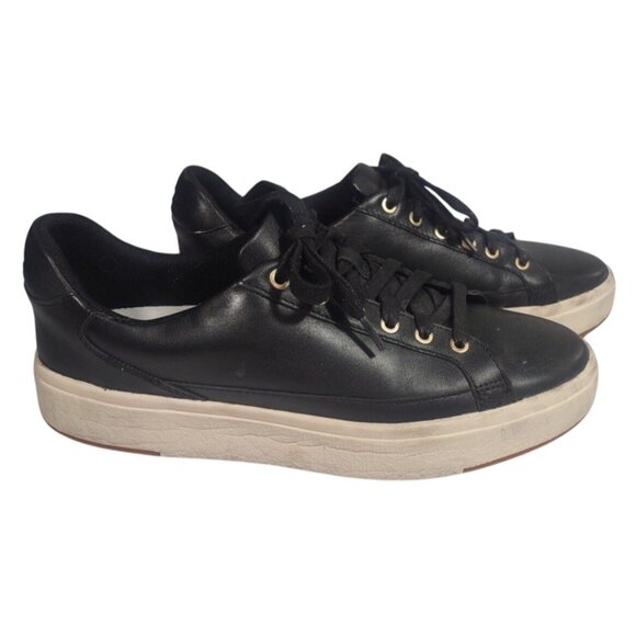 Kizik Sneakers Unisex M 7.5 W9 BLACK Vegas Leather Slip In Leather Walking Shoes - Picture 1 of 7